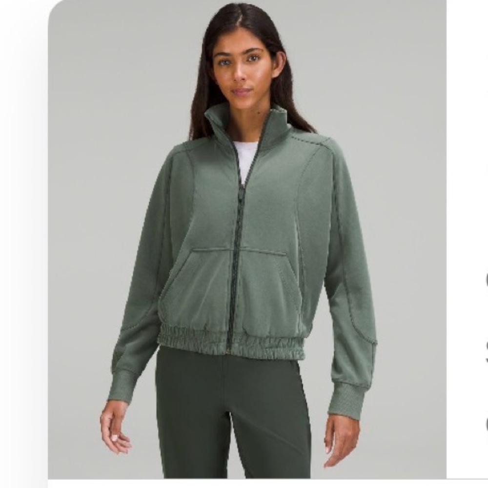 Lululemon Brushed Softstreme Half-Zip Jacket - Smoked Spruce